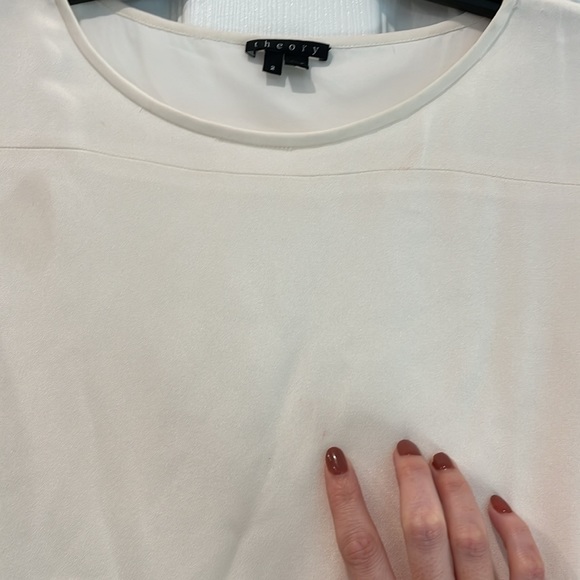 Theory Silk and Lace Sheath Cream Size 2 - Picture 6 of 8